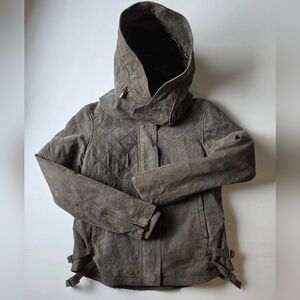 Danier Leather Moto Jacket Removable Hood